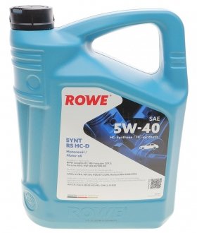 Масло моторное 5W-40 HIGHTEC SYNT RS HC-D (5L) ROWE 20163-0050-99