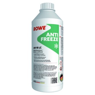 Антифриз (зелений) 1.5L HIGHTEC ANTIFREEZE COOLANT AN 18 LC (1:1=-37°C) (концентрат) ROWE 21133-0015-99