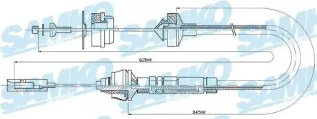 Трос зчеплення SAMKO C0025C