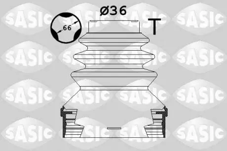 Комплект пильовиків гумових SASIC 1900036