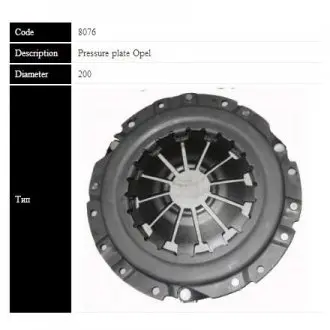 OPEL Корзина сцепления Kadett E,Corsa A/B, Astra F (200мм) Sassone 8076 ST