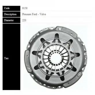 FORD Корзина сцепления Focus 1.6 16V 98- Sassone 8158 ST