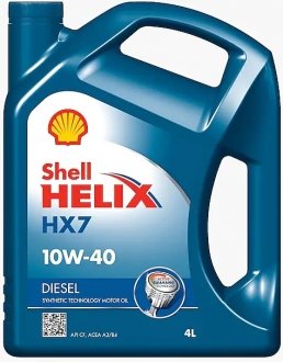 Моторна олива Helix HX7 Diesel 10W-40 (4L) SHELL 001592 (фото 1)