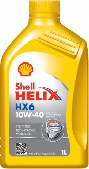 Моторное масло Helix HX6 10W-40 1L SHELL 001627 (фото 1)