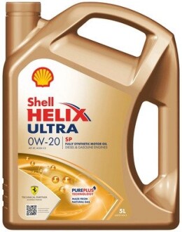 5л Масло Helix Ultra SP 0W-20 (API SP, АСЕА C5) SHELL 550063071