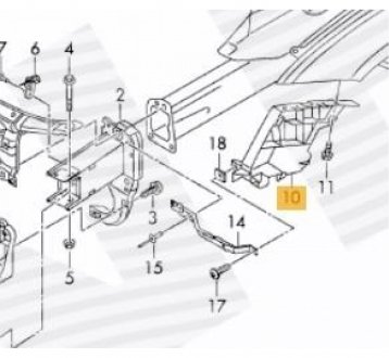 КРОНШТЕЙН ДЛЯ БАМПЕРА Signeda PAD44120L(O)