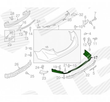 СПОЙЛЕР БАМПЕРА Signeda PFD04385VA