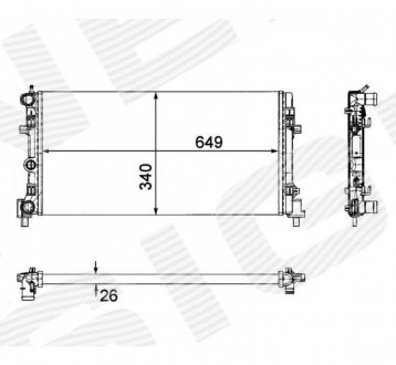 Радіатор Signeda RA640012Q (фото 1)