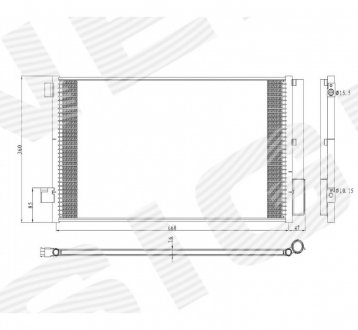 Радіатор кондиціонера FIAT 500X, 15 - Signeda RC30045