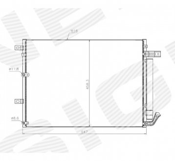 РАДИАТОР КОНДИЦИОНЕРАJEEP CHEROKEE (KL), 14 - Signeda RC39024 (фото 1)