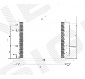 Радіатор кондиціонера FORD FUSION, 13 - Signeda RC4214