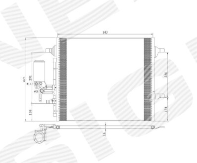 Радіатор кондиціонера Signeda RC940159