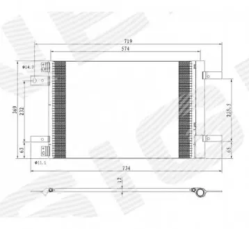 Радиатор кондиционера Signeda RC940458