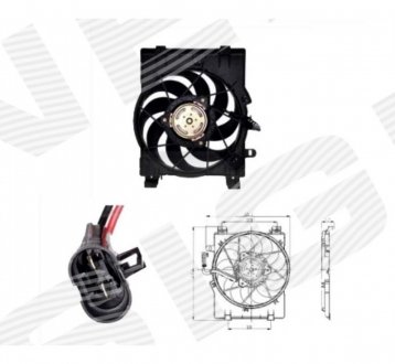 Диффузор радиатора и кондиционера Signeda RDOP080041 (фото 1)