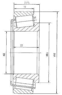 Підшипник 60x110x22 "ntn SNR 30212A