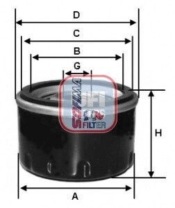 Фільтр масляний Land Rover Discovery 2.0 89-98/Rover 200/400/800 2.0 86-00 SOFIMA S 7230 R