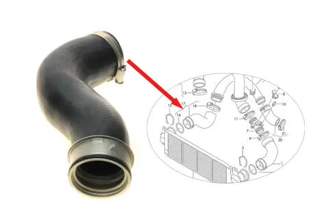 Патрубок интеркулера VW T5 2.0 TDI Solgy 114154