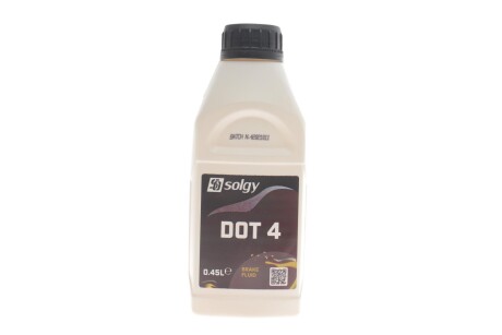 Рідина гальмівна DOT4 (0.45L) Solgy 504008