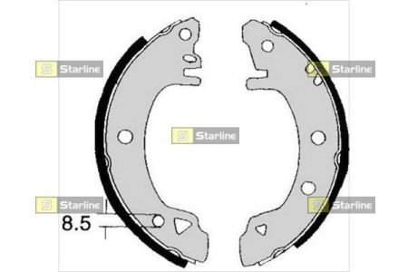 Комплект тормозных колодок STARLINE BC 01380 (фото 1)