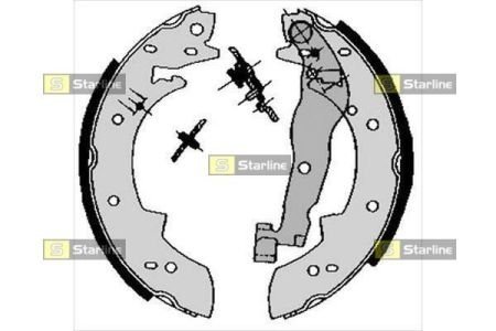 Комплект тормозных колодок STARLINE BC 03330 (фото 1)