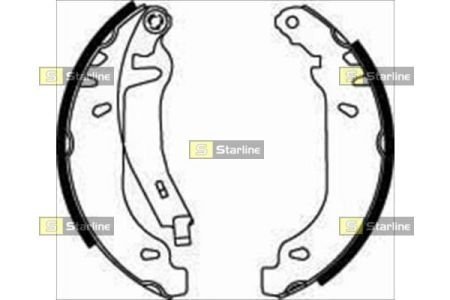 Комплект гальмівних колодок STARLINE BC 07820