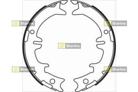 Комплект тормозных колодок STARLINE BC 08340 (фото 1)