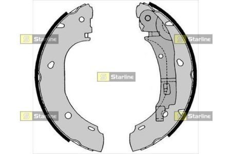 Комплект тормозных колодок STARLINE BC 08540 (фото 1)