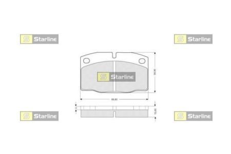 Комплект тормозных колодок STARLINE BD S021 (фото 1)