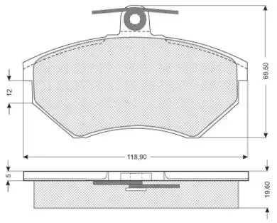 Комплект гальмівних колодок STARLINE BD S052