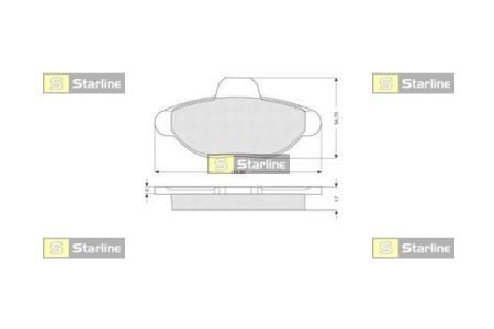 Комплект тормозных колодок STARLINE BD S070 (фото 1)