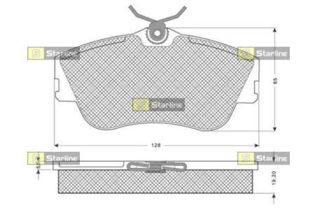 Комплект тормозных колодок STARLINE BD S074