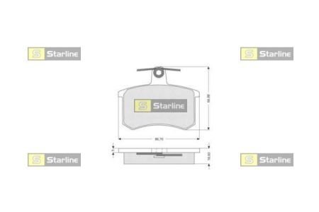 Комплект гальмівних колодок STARLINE BD S080