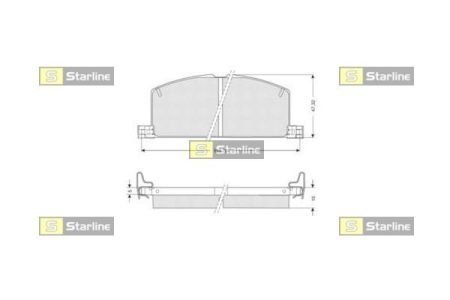 Комплект гальмівних колодок STARLINE BD S090