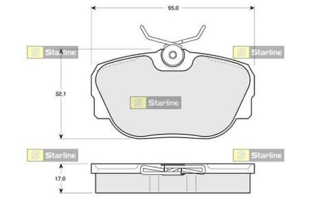 Комплект тормозных колодок STARLINE BD S102