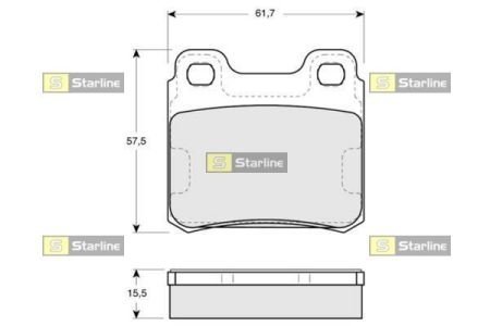 Комплект тормозных колодок STARLINE BD S103