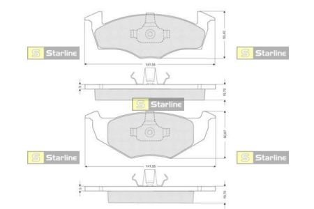 Комплект тормозных колодок STARLINE BD S118