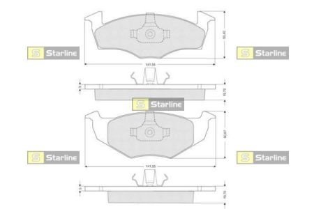 Комплект гальмівних колодок STARLINE BD S118