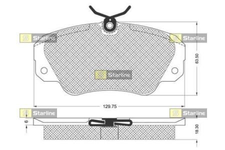 Комплект тормозных колодок STARLINE BD S121