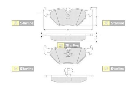 Комплект тормозных колодок STARLINE BD S131