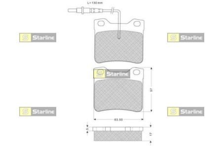 Комплект тормозных колодок STARLINE BD S132