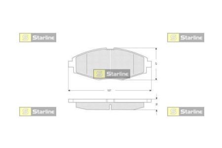 Комплект тормозных колодок STARLINE BD S134 (фото 1)