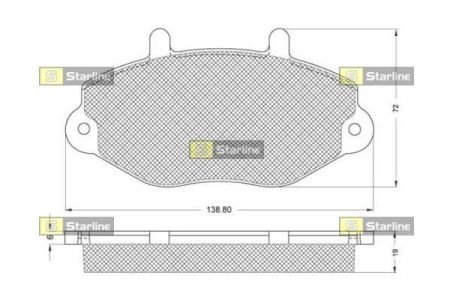 Комплект тормозных колодок STARLINE BD S137