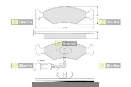 Комплект тормозных колодок STARLINE BD S141 (фото 1)