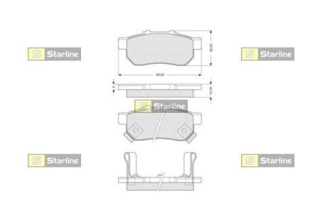 Комплект тормозных колодок STARLINE BD S149 (фото 1)