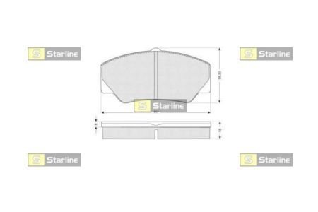 Комплект тормозных колодок STARLINE BD S154
