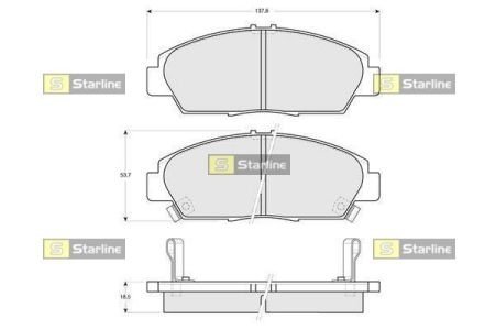 Комплект тормозных колодок STARLINE BD S160