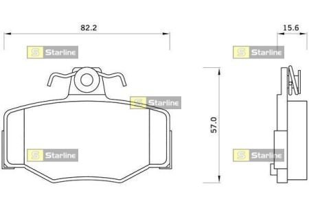 Комплект тормозных колодок STARLINE BD S163 (фото 1)