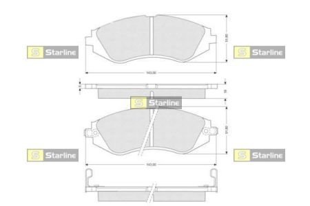 Комплект тормозных колодок STARLINE BD S188
