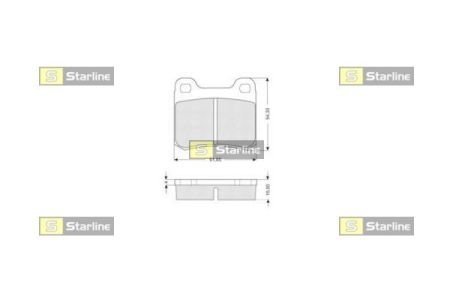 Комплект тормозных колодок STARLINE BD S190