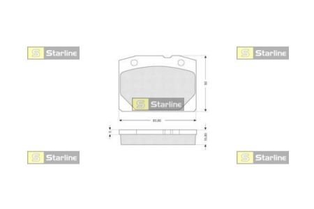 Комплект тормозных колодок STARLINE BD S196